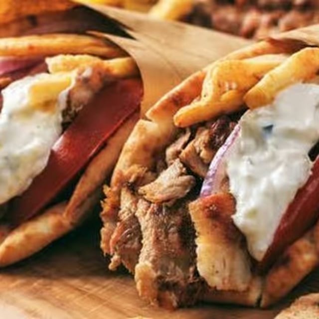 Catering Gyro Sandwiches.