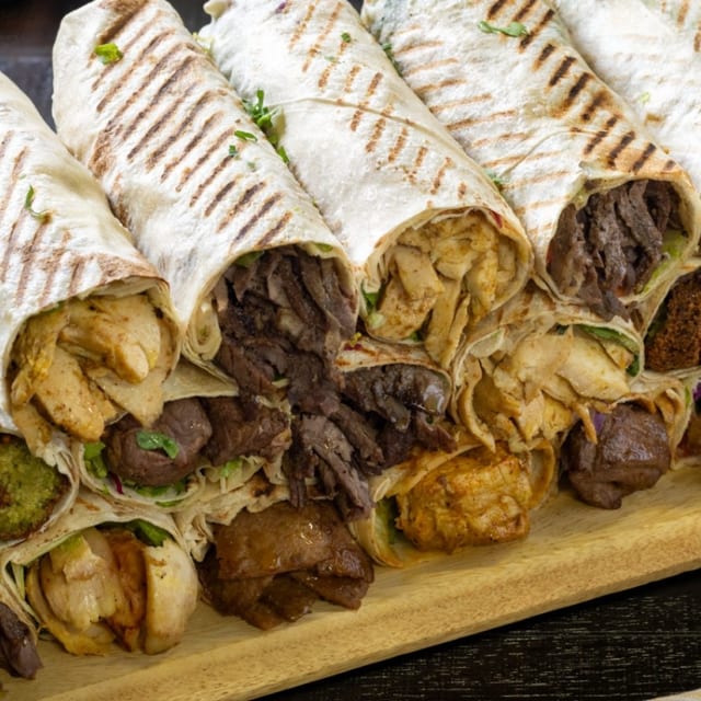 Catering Kabob Sandwiches.