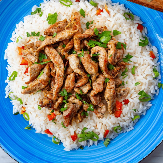 Chicken Shawarma (Homemade Gyro) Platter.