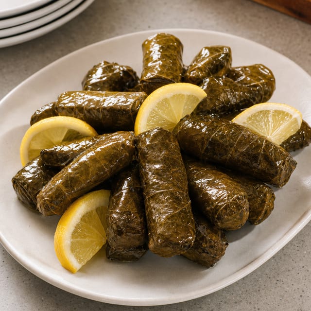 Stuffed Grape Leaves.