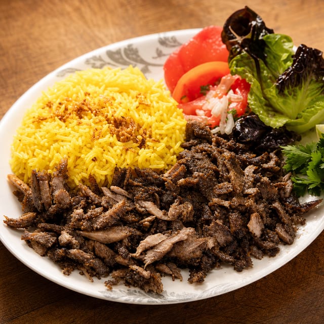 Lamb Shawarma (Homemade Gyro) Platter.