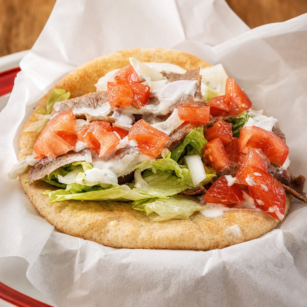 Veggie Gyro Sandwich.