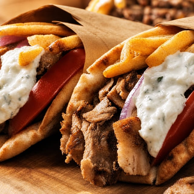 Catering Gyro Sandwiches.