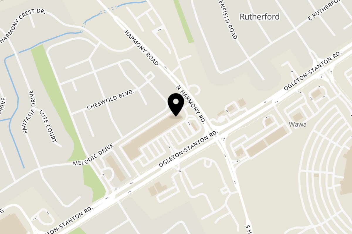 Map showing the location of Gyro King Grill on 4154 Ogletown-Stanton Road in Newark